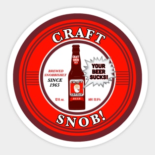 CRAFT SNOB BEER Sticker